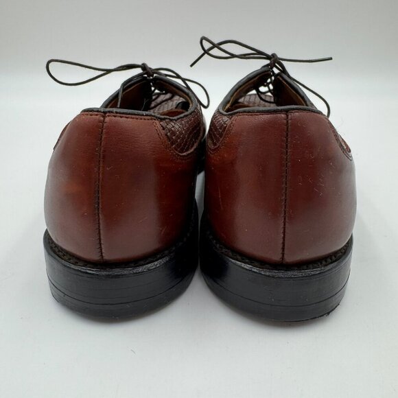 Allen Edmonds Norfolk Woven Leather Oxford Dress Shoes Brown Mens Size 7.5D - Picture 3 of 9